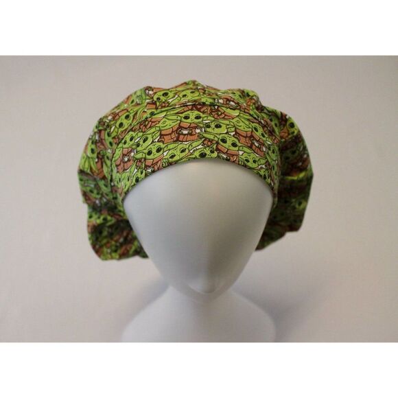 Grogu Mandalorian Bouffant Surgical Dental Scrub Cap Chemo Hat - Picture 2 of 4